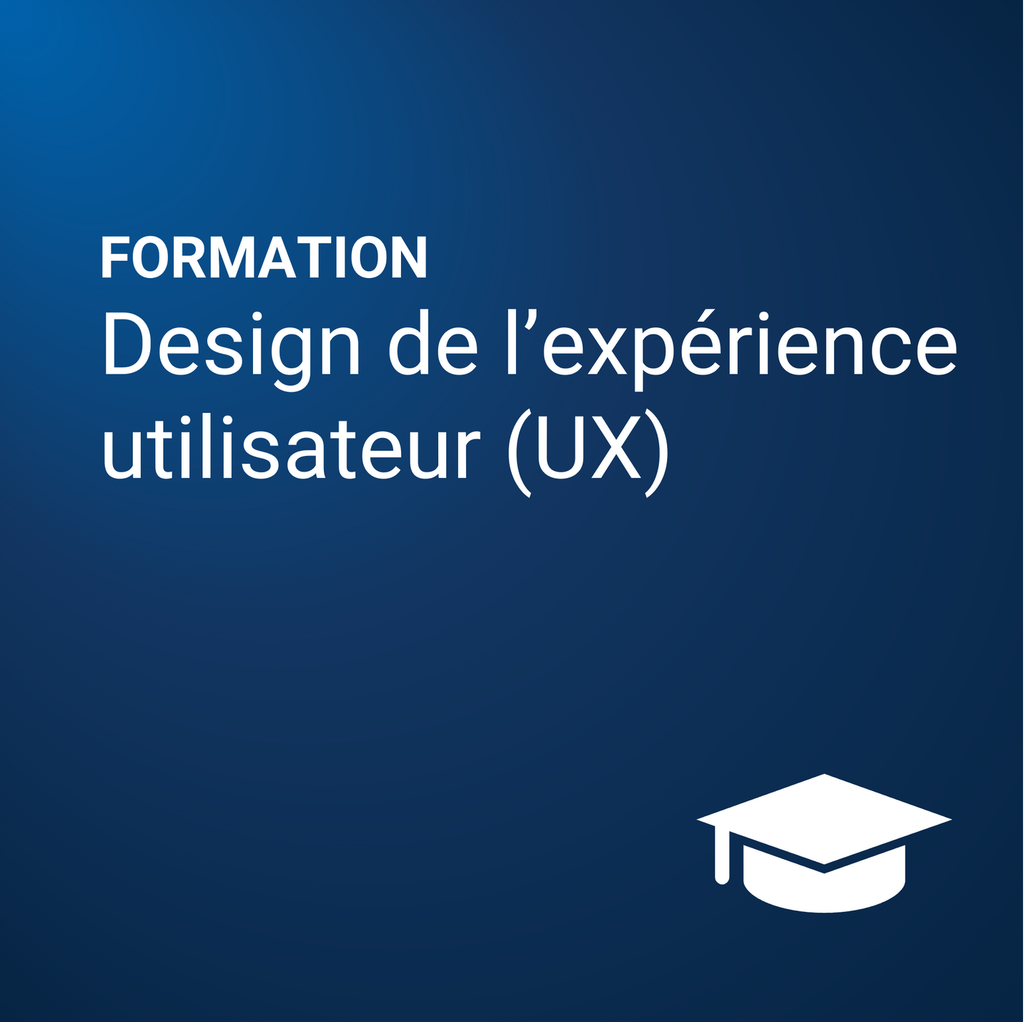 Design de l'expérience utilisateur (UX)